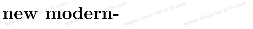 new modern字体转换